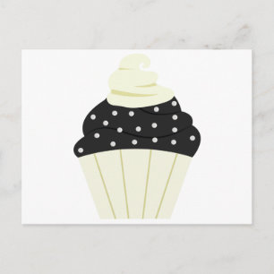 Chocolate frosted cupcake postcard