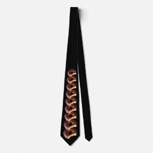 Chocolate Frosted Donut Food Photography Pattern Tie