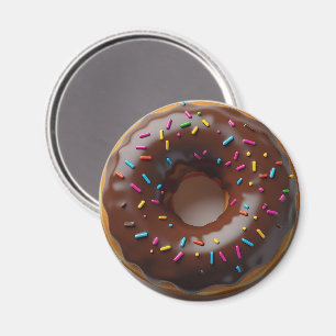 Chocolate Frosted Donuts with Sprinkles Magnet