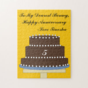 Chocolate Fudge Anniversary Cake II Jigsaw Puzzle