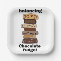 Chocolate Fudge Dessert Balancing Funny Party