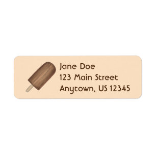 Chocolate Fudge Fudgesicle Popsicle Address Labels