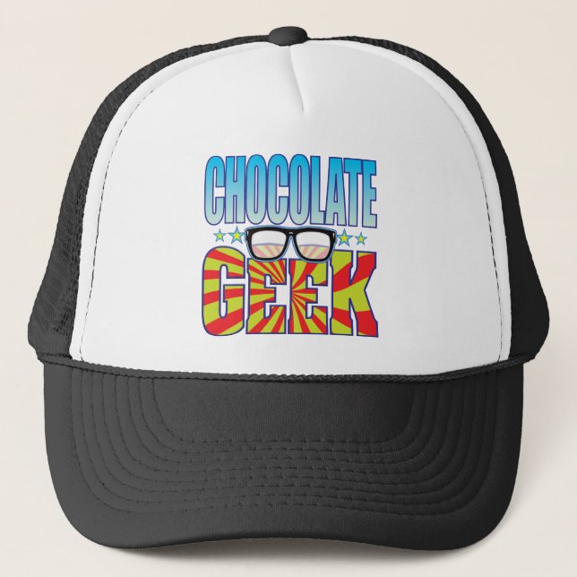 Chocolate Geek v4 Trucker Hat (Front)