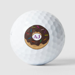 Chocolate Glazed Doughnut with Sprinkles Golf Balls