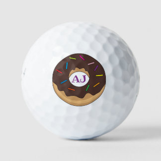 Chocolate Glazed Doughnut with Sprinkles Golf Balls