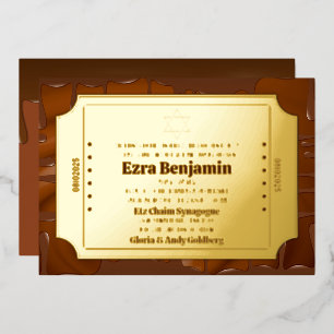 Chocolate Golden Ticket Bar Mitzvah or Bat Mitzvah