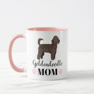 Chocolate Goldendoodle Mom personalized photo Mug