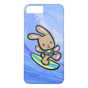 Chocolate Hawaiian Surfing Bunny iPhone 8 Plus/7 Plus Case