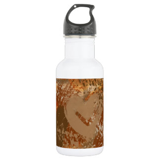 Chocolate Heart Abstract Pattern 532 Ml Water Bottle
