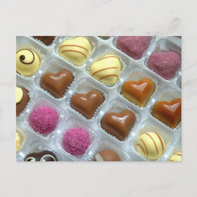 Chocolate Heart Box Postcard (Front)