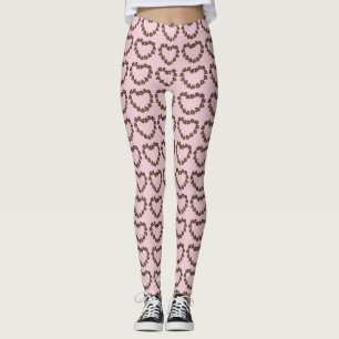 Chocolate Heart Hearts Valentine's Day Leggings