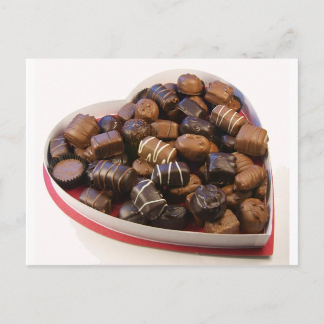 Chocolate Heart Postcard (Front)