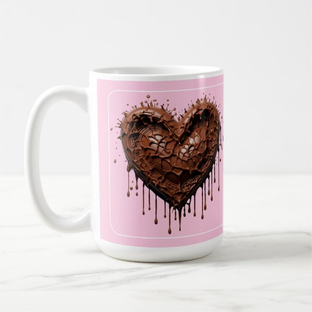 Chocolate Heart Valentine Coffee Mug (Left)