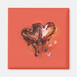 Chocolate Hearts Magnet