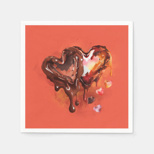 Chocolate Hearts Napkin