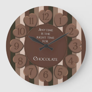 Chocolate Hearts Round Wall Clock