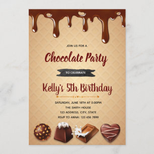 Chocolate Heaven party invitation