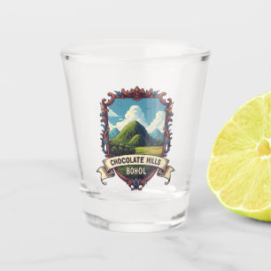 Chocolate Hills Bohol Philippines Travel Shot Glass
