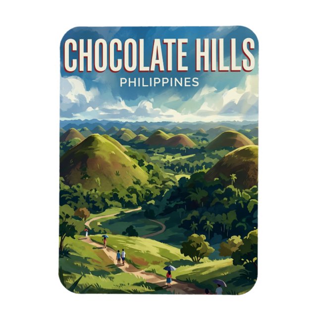 Chocolate Hills Philippines Magnet (Vertical)