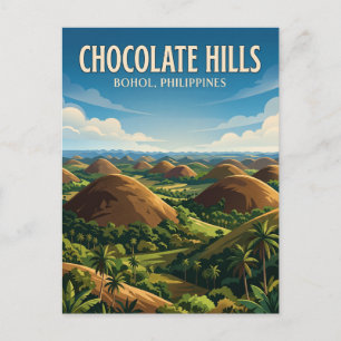 Chocolate Hills Philippines Postcard