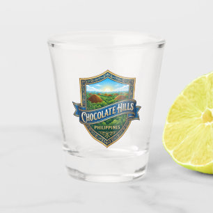 Chocolate Hills Philippines Shot Glass