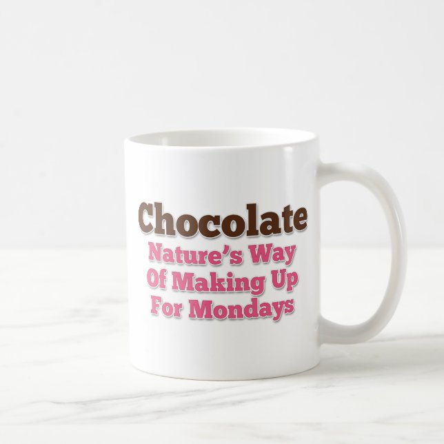 Chocolate Humour Saying Coffee Mug (Right)