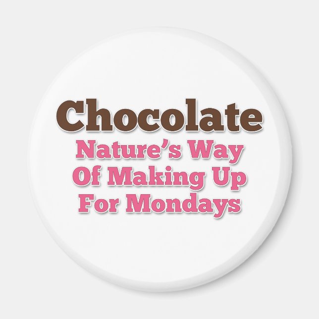 Chocolate Humour Saying Magnet (Front)