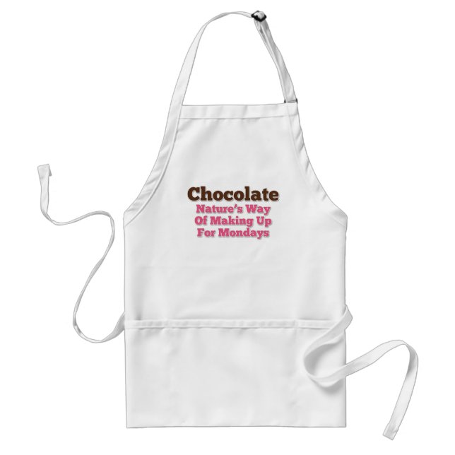 Chocolate Humour Saying Standard Apron (Front)