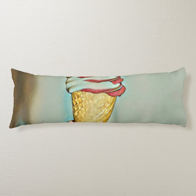 Chocolate ice cream body cushion (Front)