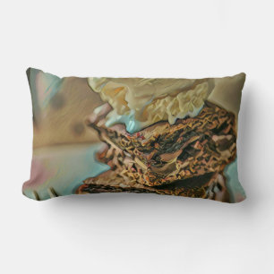 Chocolate ice cream cake lumbar cushion