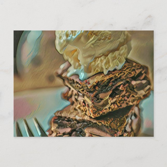 Chocolate ice cream cake postcard (Front)