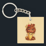 Chocolate Ice Cream Cone Kawaii Keyrin Key Ring<br><div class="desc">Rich,  sweet,  and irresistibly adorable — this kawaii chocolate ice cream cone keyring design is the ultimate treat for lovers of all things cute! 

Featuring a happy,  smiling chocolate swirl with glossy drips,  sparkling eyes,  and delightful candy toppings,  this design blends indulgent dessert vibes with playful kawaii charm.</div>
