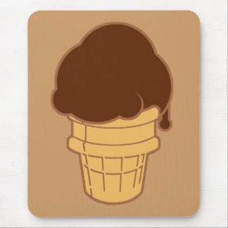 Chocolate Ice Cream Cone Mouse Pad