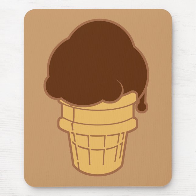 Chocolate Ice Cream Cone Mouse Pad (Front)