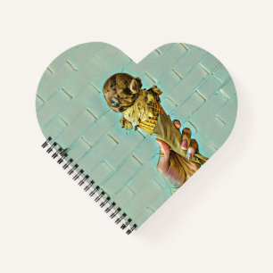 Chocolate ice cream cone notebook