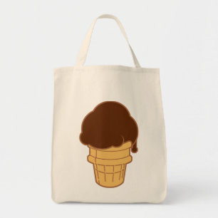 Chocolate Ice Cream Cone Tote Bag