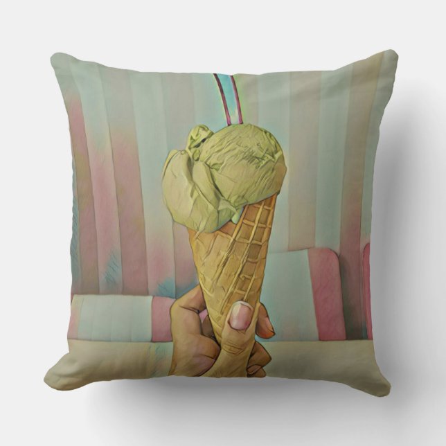 Chocolate ice cream cushion (Front)