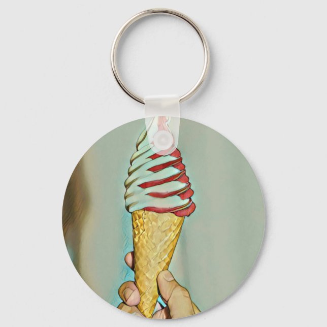 Chocolate ice cream key ring (Front)