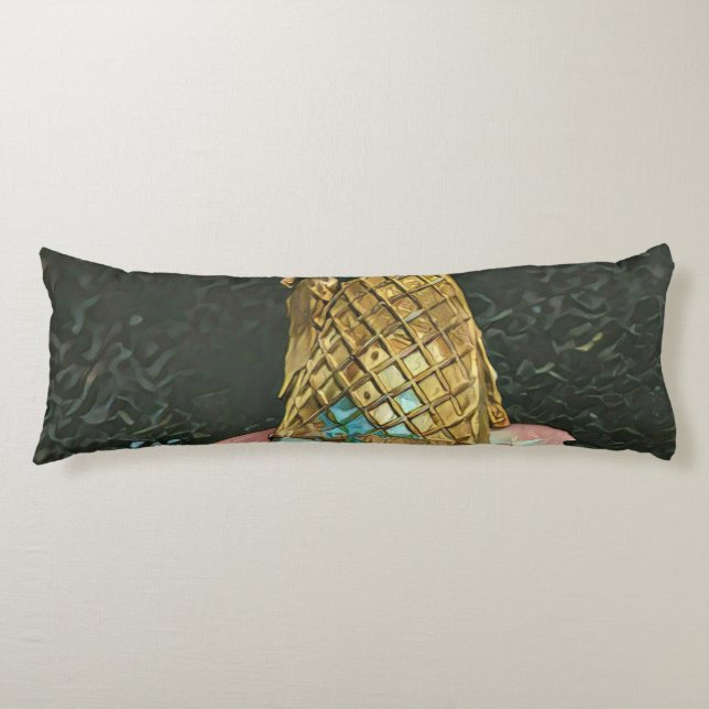 Chocolate ice cream lover gift body cushion (Front)
