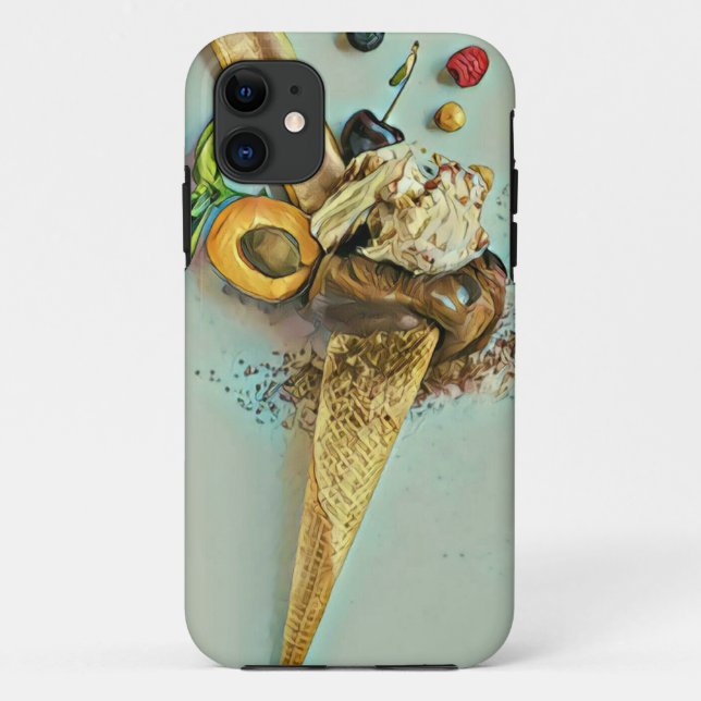 Chocolate ice cream lover gift Case-Mate iPhone case (Back)