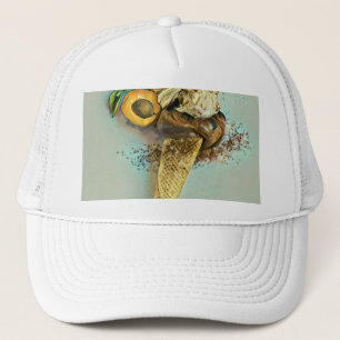 Chocolate ice cream lover gift trucker hat