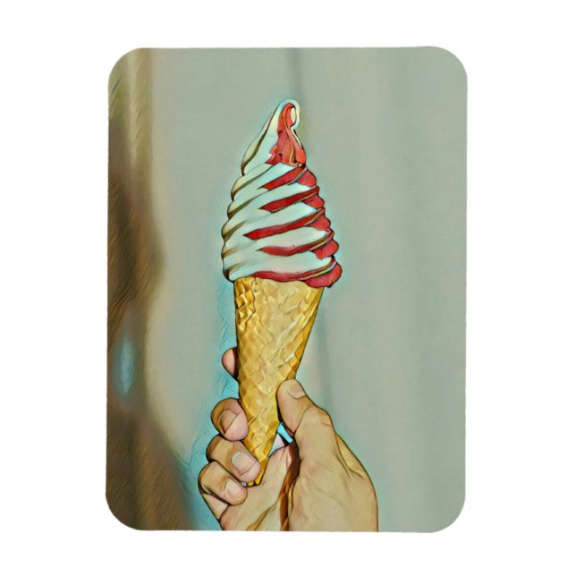 Chocolate ice cream magnet (Vertical)