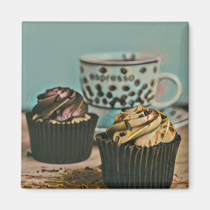 Chocolate ice cream magnet