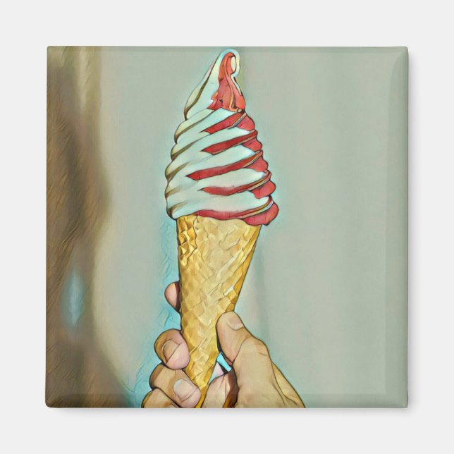 Chocolate ice cream magnet (Front)