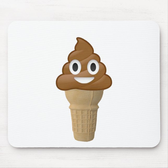 Chocolate Ice cream or is it? Fun with Emoji Mouse Pad (Front)