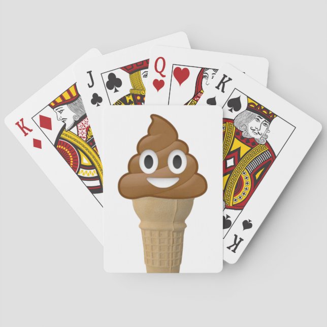 Chocolate Ice cream or is it? Fun with Emoji Playing Cards (Back)