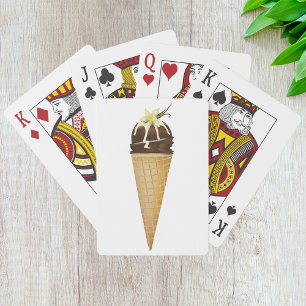 Chocolate Ice Cream Playing Cards