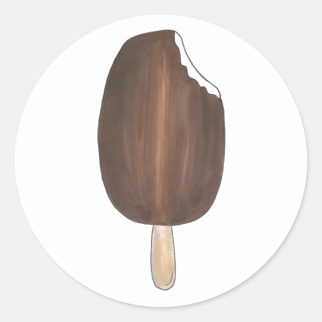 Chocolate Ice Cream Popsicle Popsicles Stickers (Front)