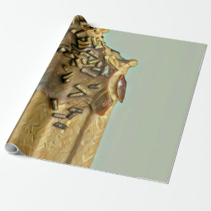Chocolate ice cream popsicle wrapping paper