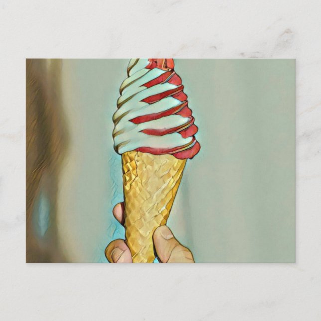 Chocolate ice cream postcard (Front)